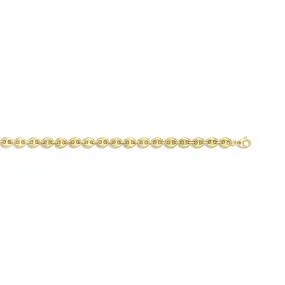 14k Gold Puffed Mariner Chain, 18"