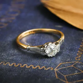 A Restrainedly Lovely Vintage Diamond Solitaire Ring