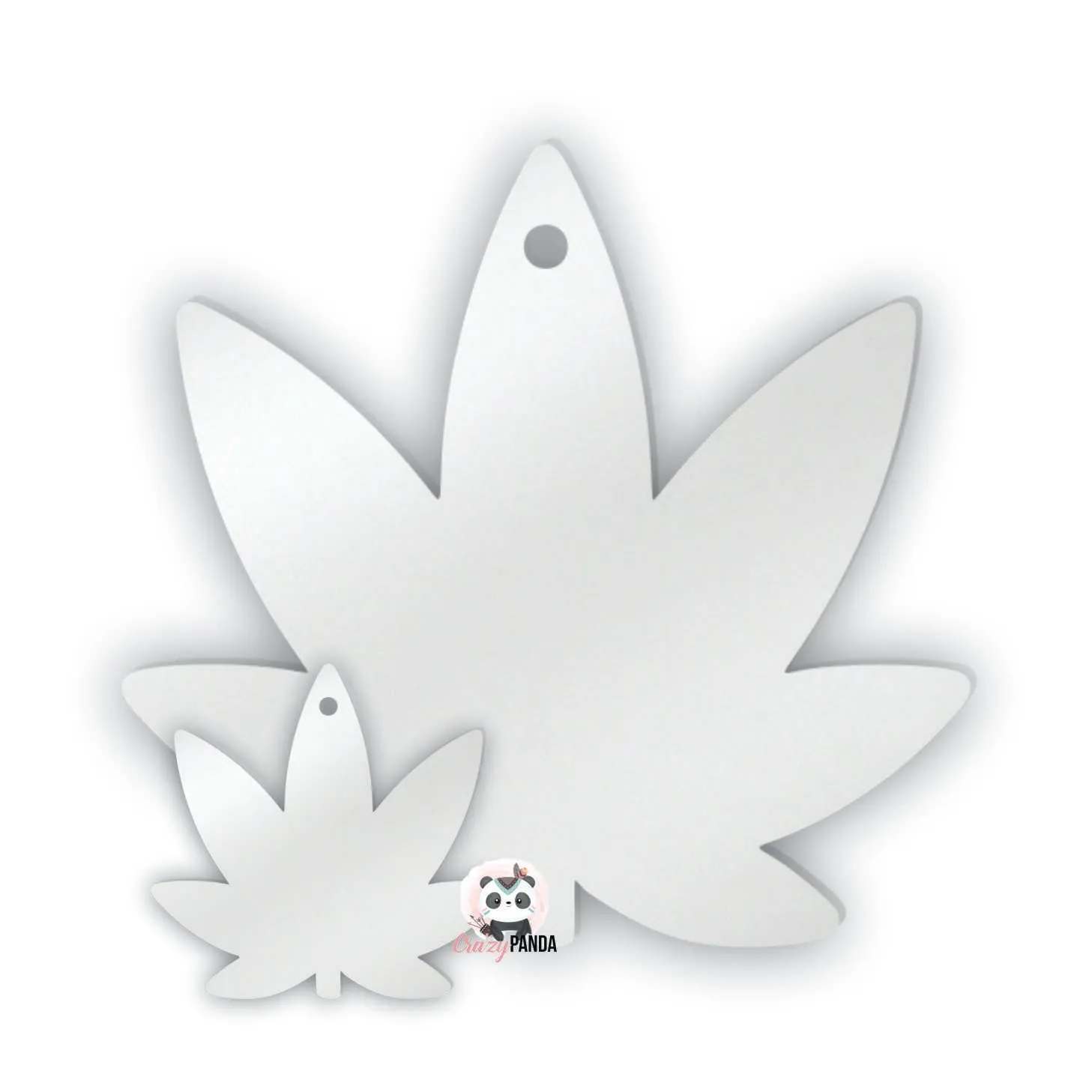 Acrylic Blank Clear Cannabis Leaf (Sizes)