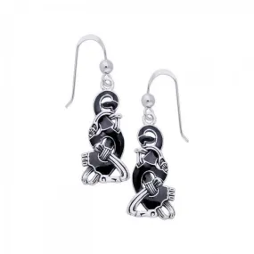 Authentic art in Ringerike Viking Dangle Earrings Jewelry TER480