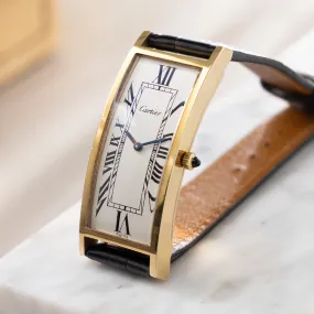 Cartier Tank Rectangular Cintrée New York Gold Plated Ref 21612