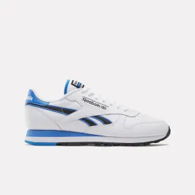 Classic Leather Shoes White/Kinetic Blue/Black