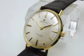 Hamilton Wristwatch Thinline 14k Gold Mint Condition 1960