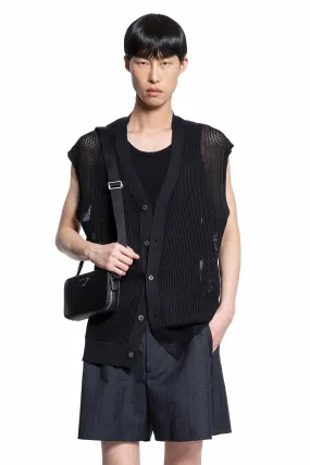 PRADA MAN BLACK KNITWEAR